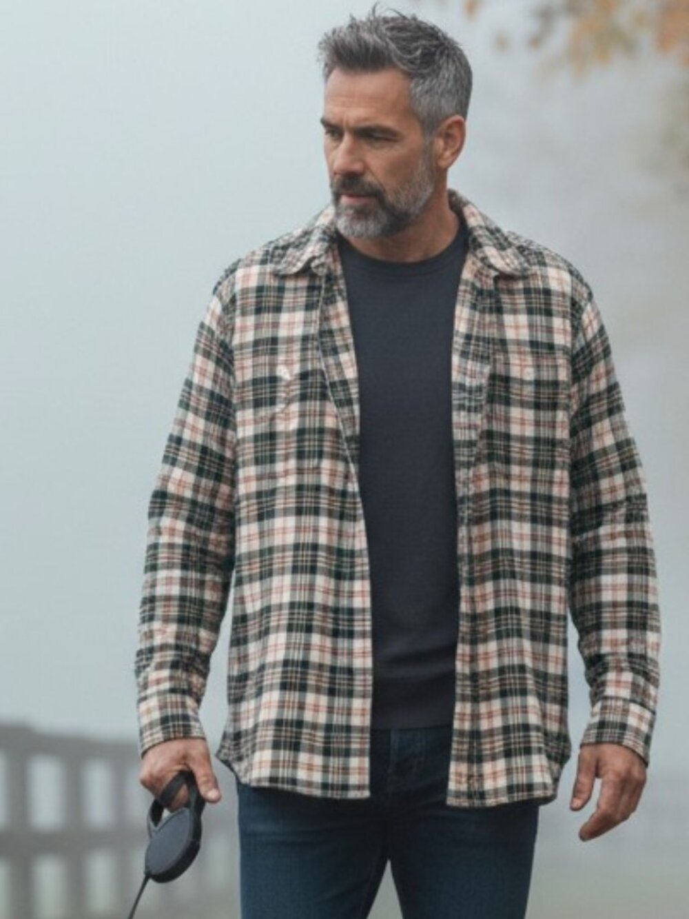 Alexander's Vintage Plaid Flannel Shirt Men's Wool Cotton Blend England Grunge L